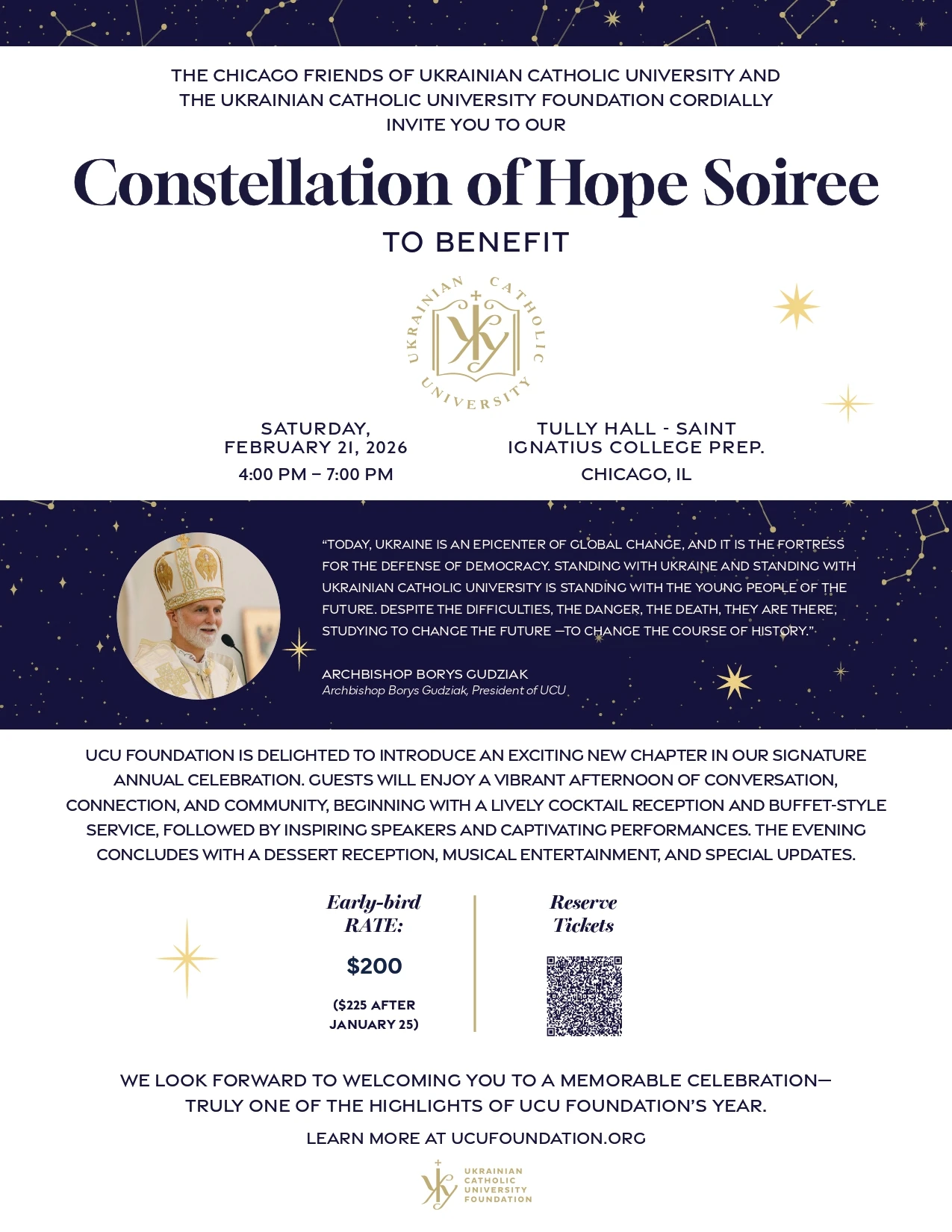 Constellation of Hope Soiree to benefit Ukrainian Catholic University