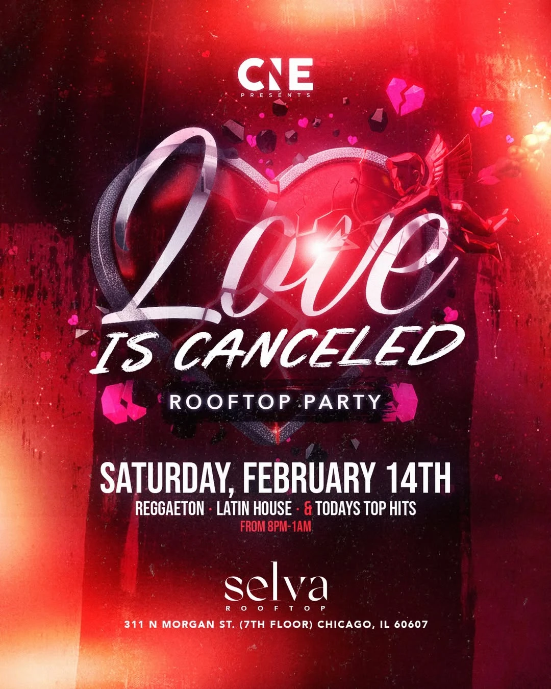 LOVE IS CANCELLED. ROOFTOP PARTY IN CHICAGO
