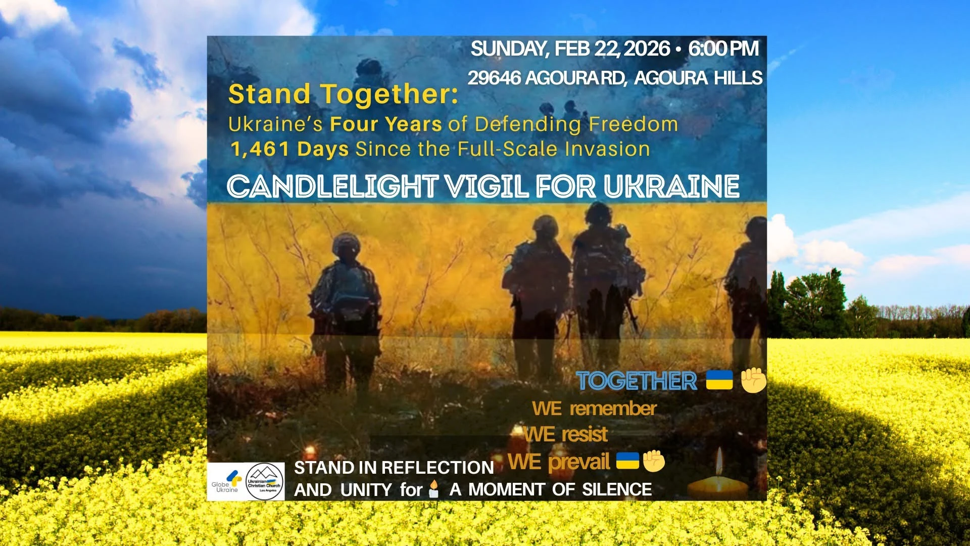 Candlelight vigil for Ukraine