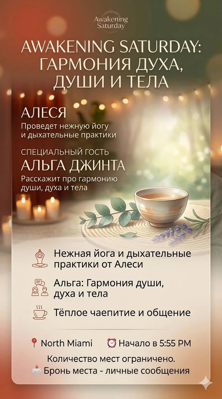 ✨ AWAKENING SATURDAY. Гармония духа, души и тела