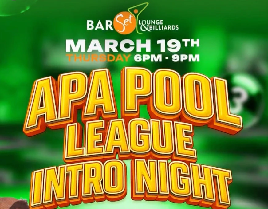 ВЕЧЕР ЗНАКОМСТВА С APA POOL LEAGUE В БРУКЛИНЕ!