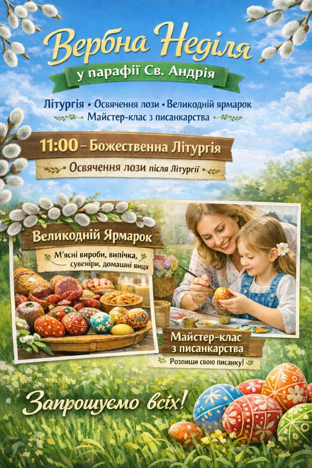 Вербна Неділя у парафії Св. Андрія