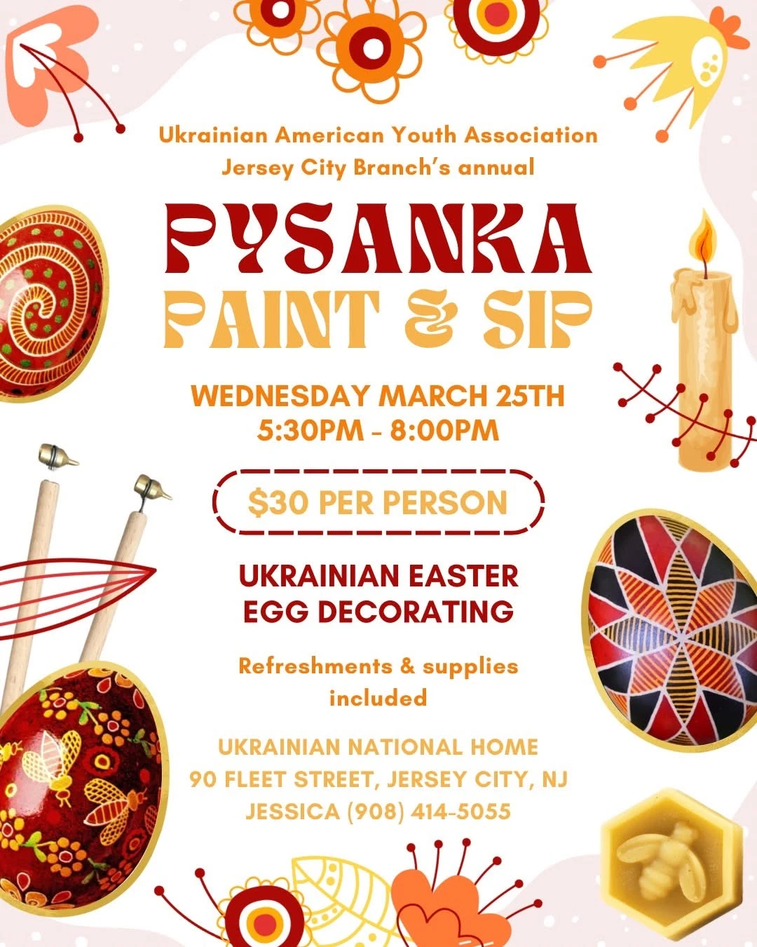 Pysanka Paint & Sip at Ukrainian National Home