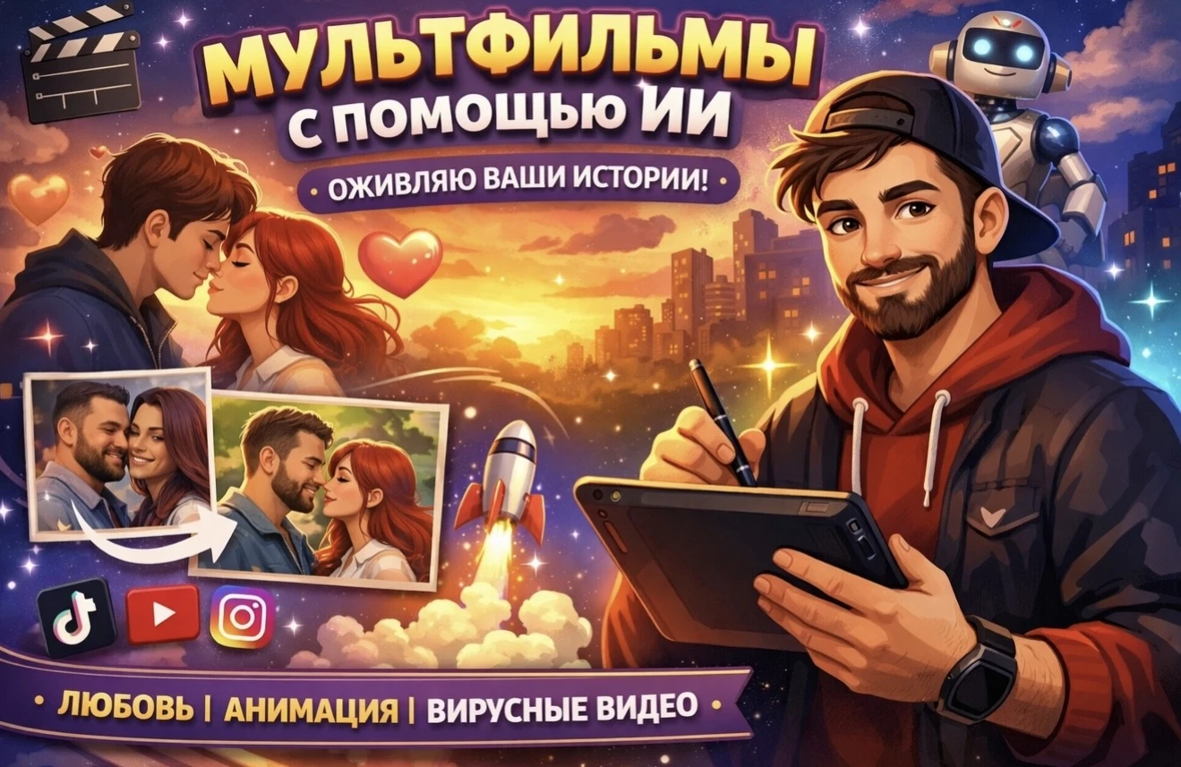 Создание ИИ мультфильмов, оживление фотографии