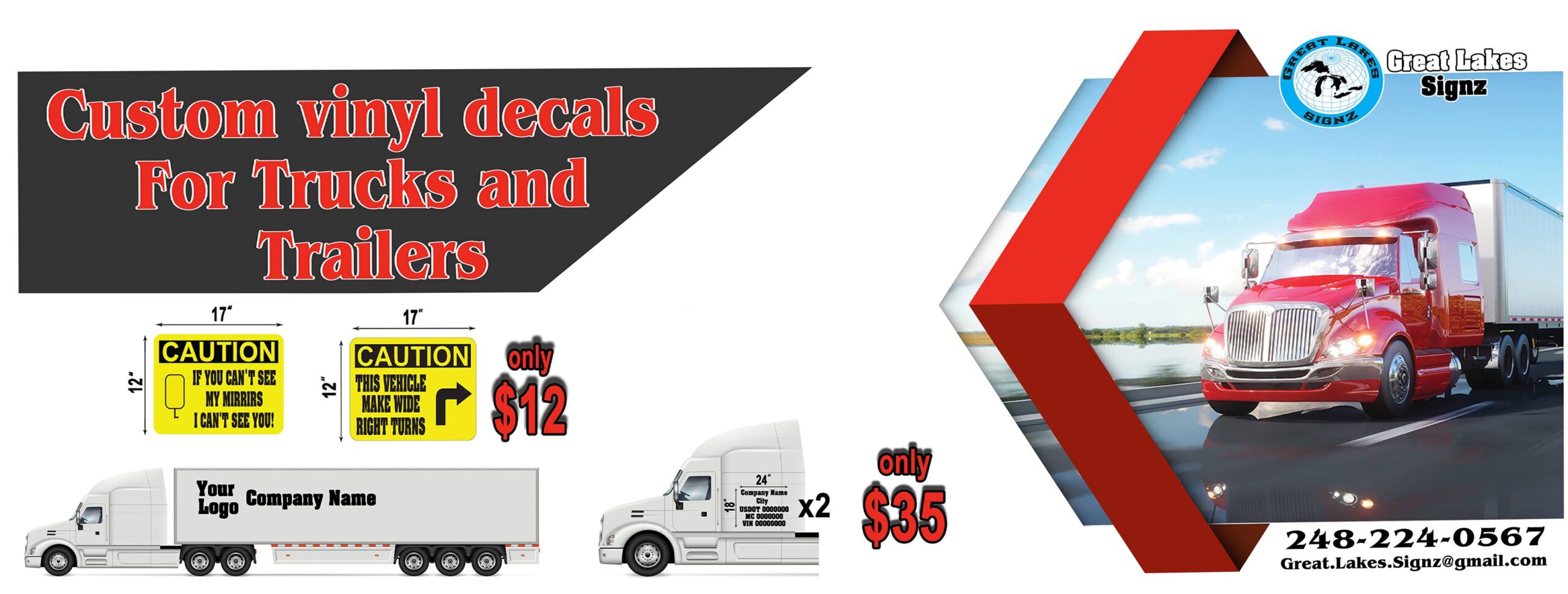 Custom Vinyl decals for Truck and Trailers / Дизайн наклеек для траков - Фото 2