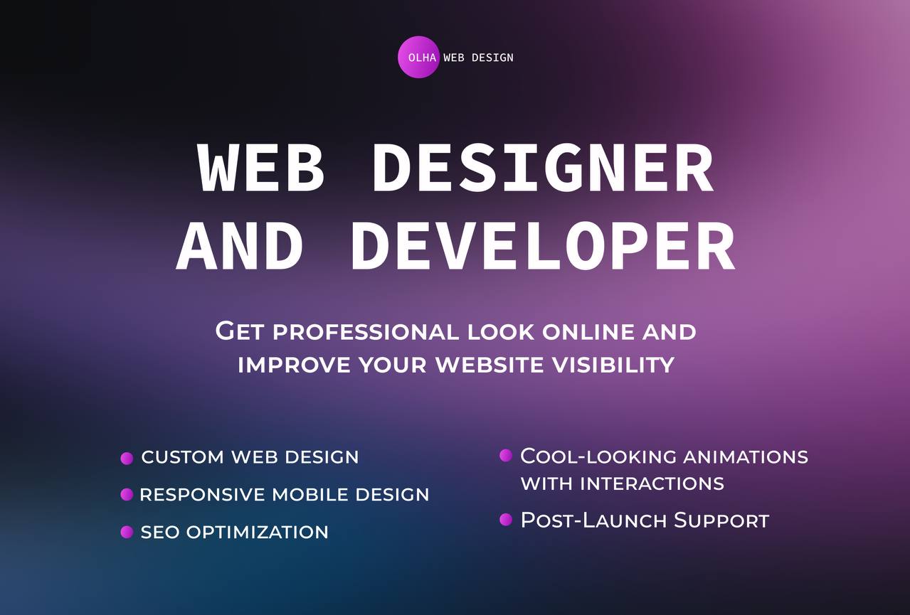 Olha, Web Designer and Developer - Фото 2