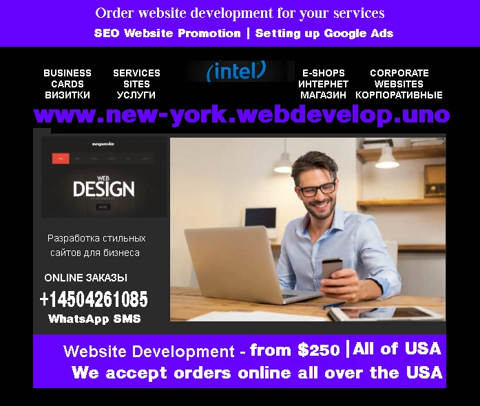 Создание Сайтов Онлайн США от $350 - Продвижение Сайтов США - Website Development Services USA
