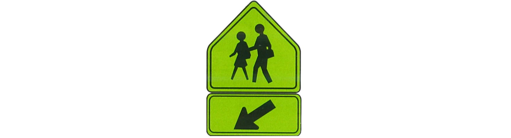 School Crosswalk Sign у формі п'ятикутника