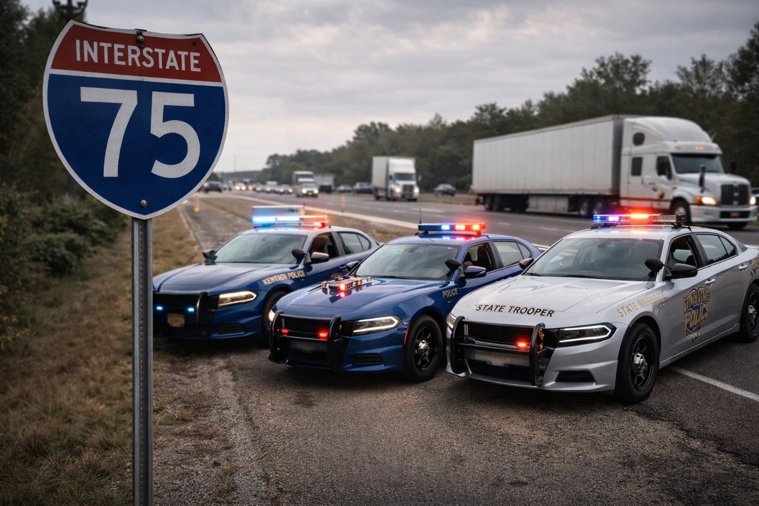 Тройной рейд на I-75: полицейские трех штатов усилят контроль за трафиком на выходных