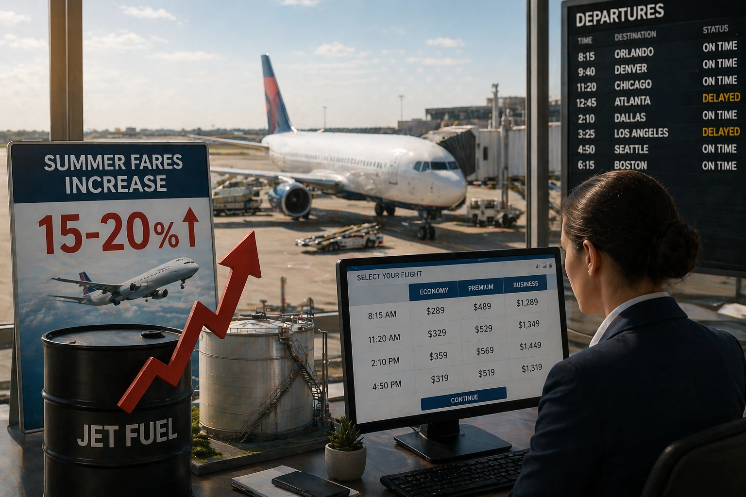 United Airlines поднимет цены на авиабилеты из-за подорожания топлива