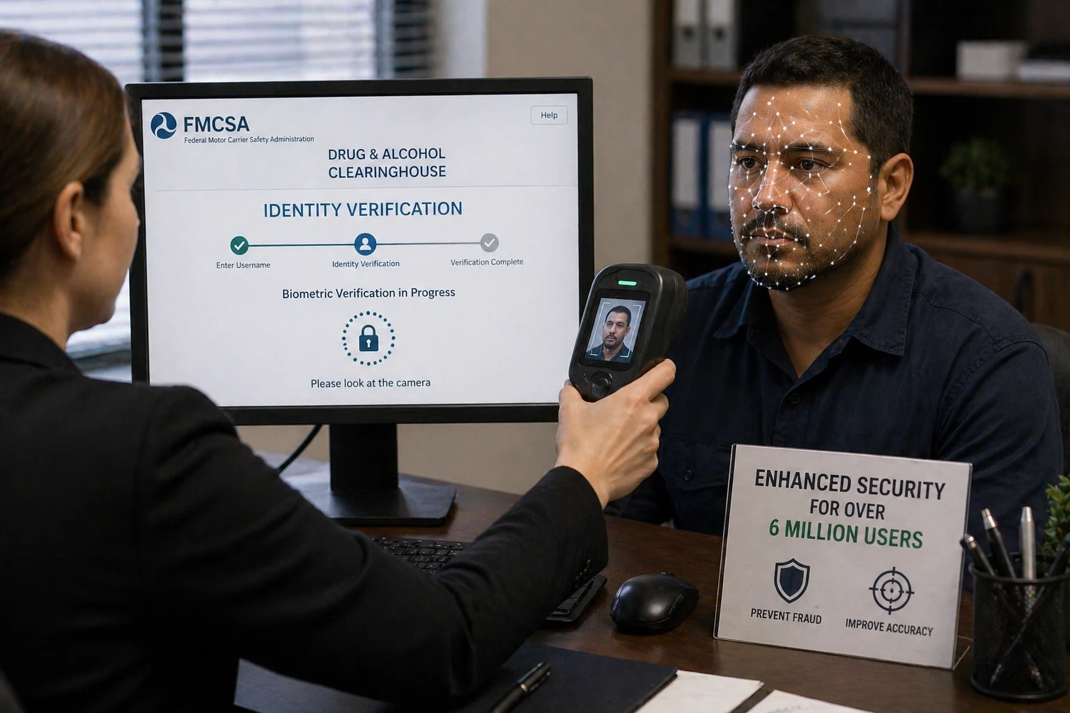 FMCSA вводит биометрическую проверку пользователей базы нарушений водителей CDL