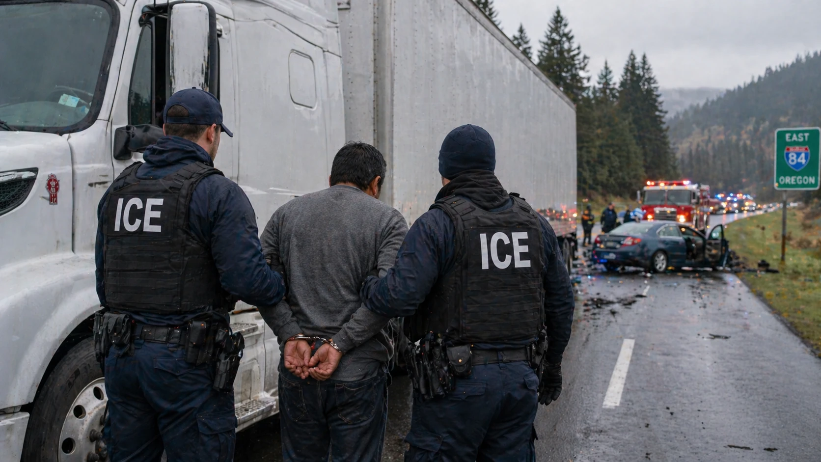 ICE задержала водителя грузовика после смертельного ДТП в Орегоне