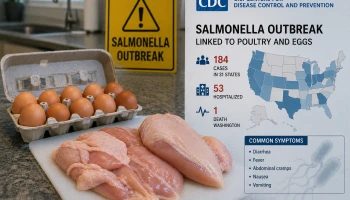 Смертельную вспышку сальмонеллы в США связали с яйцами и курицами