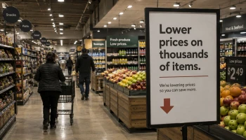 Один із найбільших продуктових магазинів у США знизить ціни на тисячі товарів