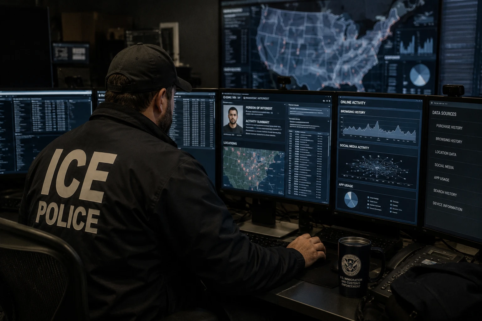 ICE хочет использовать данные о посещении сайтов и активности в сети для поиска мигрантов