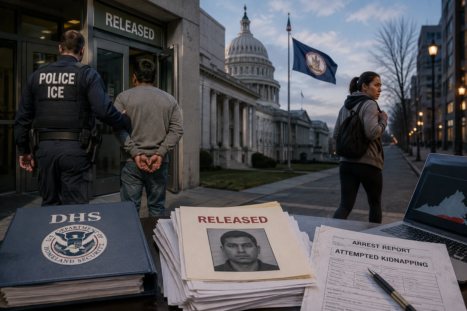 DHS обвинило власти Вирджинии в освобождении мигранта, которого теперь подозревают в попытке похищения женщины