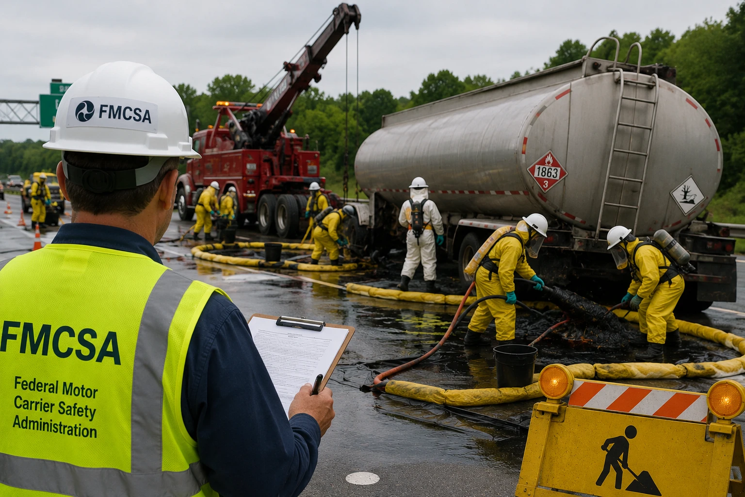 FMCSA рассмотрит смягчение правил рабочего времени для ликвидаторов аварий с опасными веществами