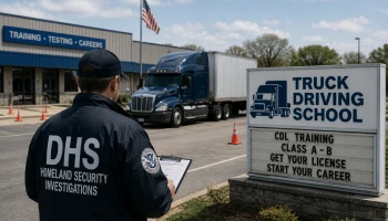 DHS проверит 75 школ подготовки дальнобойщиков по подозрению в мошенничестве