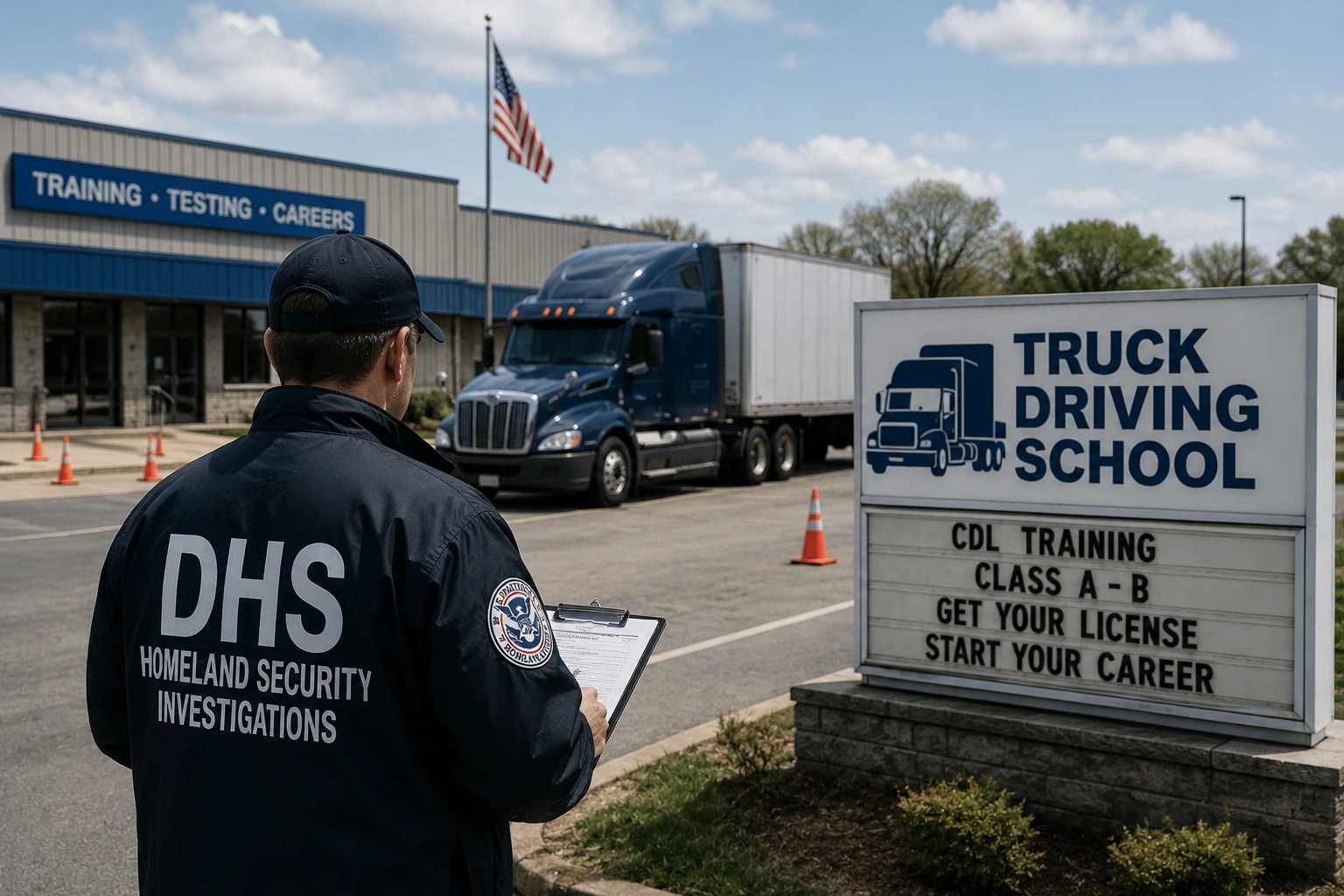 DHS проверит 75 школ подготовки дальнобойщиков по подозрению в мошенничестве