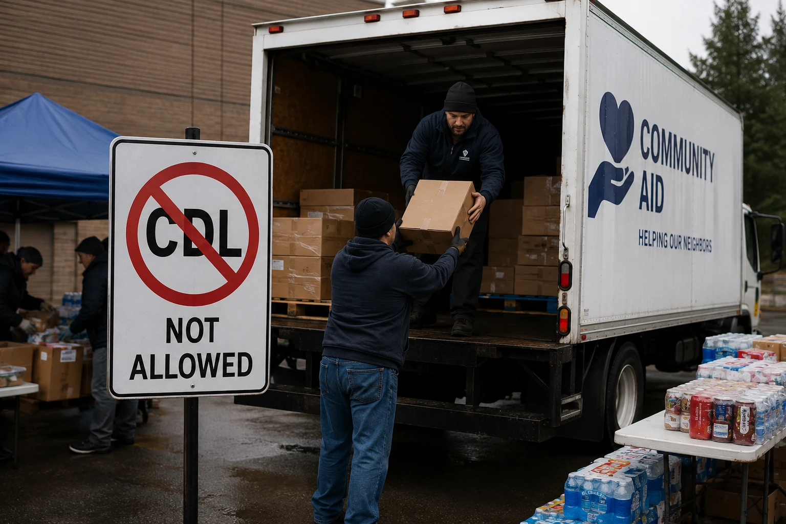 Благотворительной организации не разрешили использовать водителей без CDL