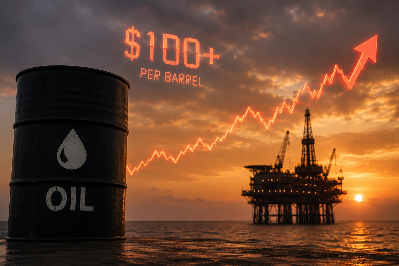 Нефть Brent впервые с мая превысила $100 за баррель