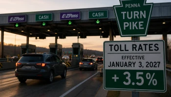 Проезд по Pennsylvania Turnpike подорожает в 2027 году