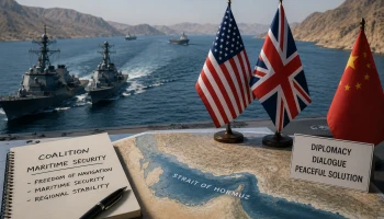 США и Великобритания обсудят создание коалиции для защиты Ормузского пролива, а Китай продвигает мирные переговоры