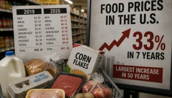 Цены на продукты в США выросли на 33% за семь лет - крупнейший скачок за полвека