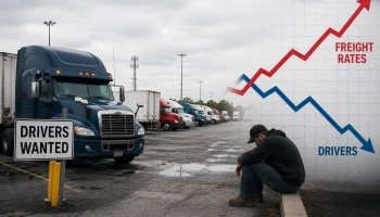 Грузовые тарифы в США растут, но отрасль продолжает терять водителей