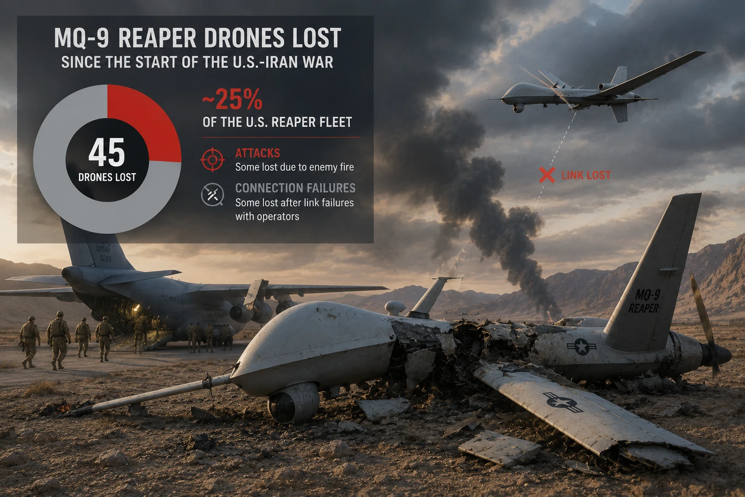 США потеряли около четверти дронов Reaper за время войны с Ираном