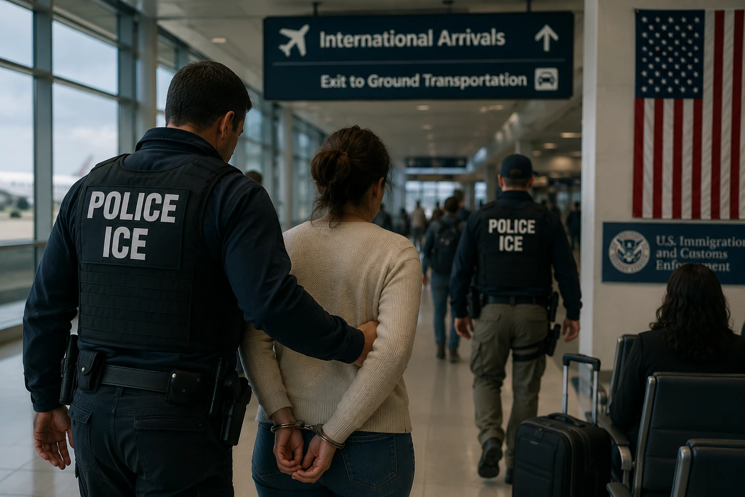 ICE начала задерживать в аэропортах мигрантов с действующими делами: одной из них стала россиянка, муж которой трижды голосовал за Трампа