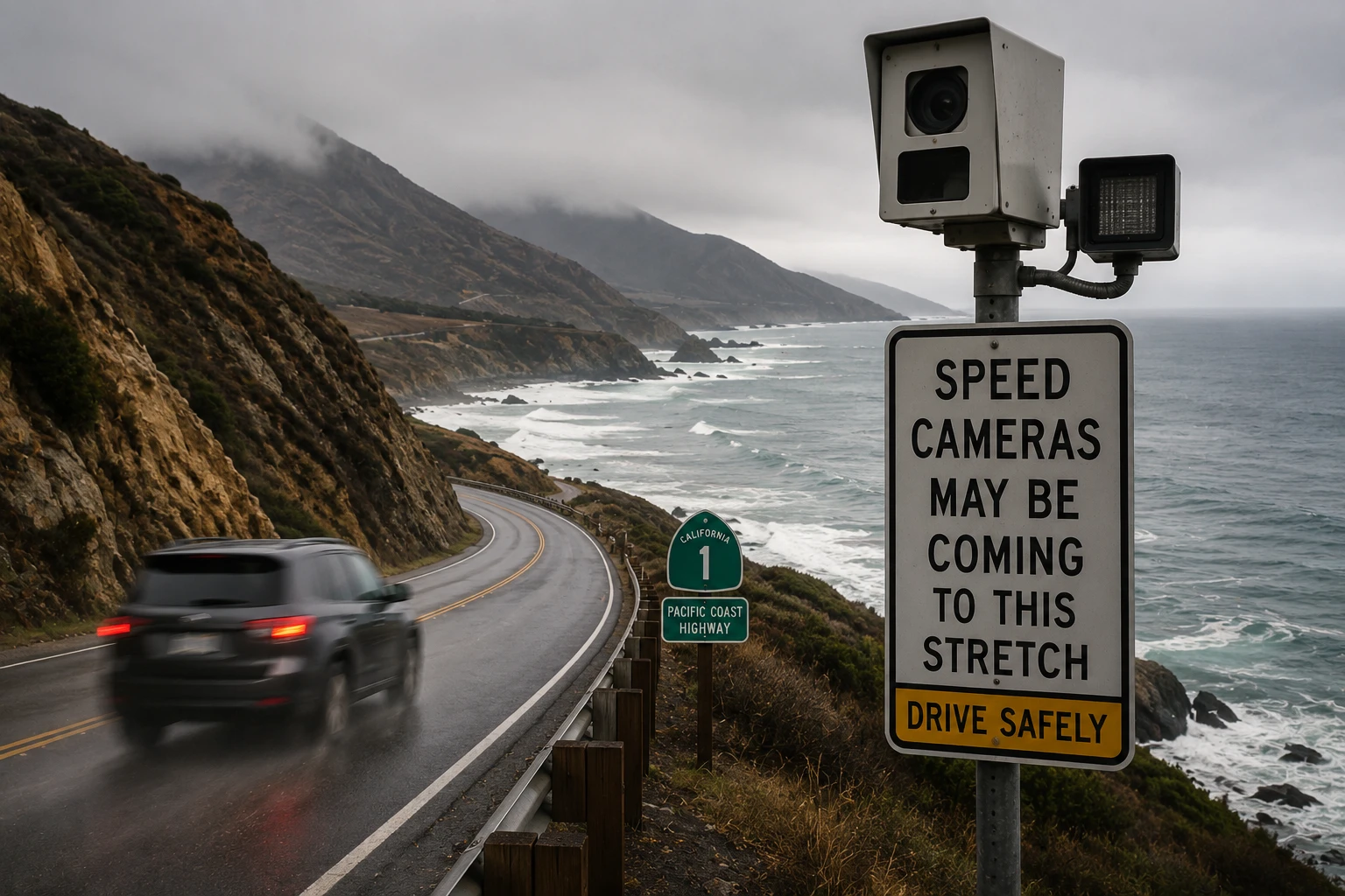 На опасном участке Pacific Coast Highway могут появиться камеры контроля скорости