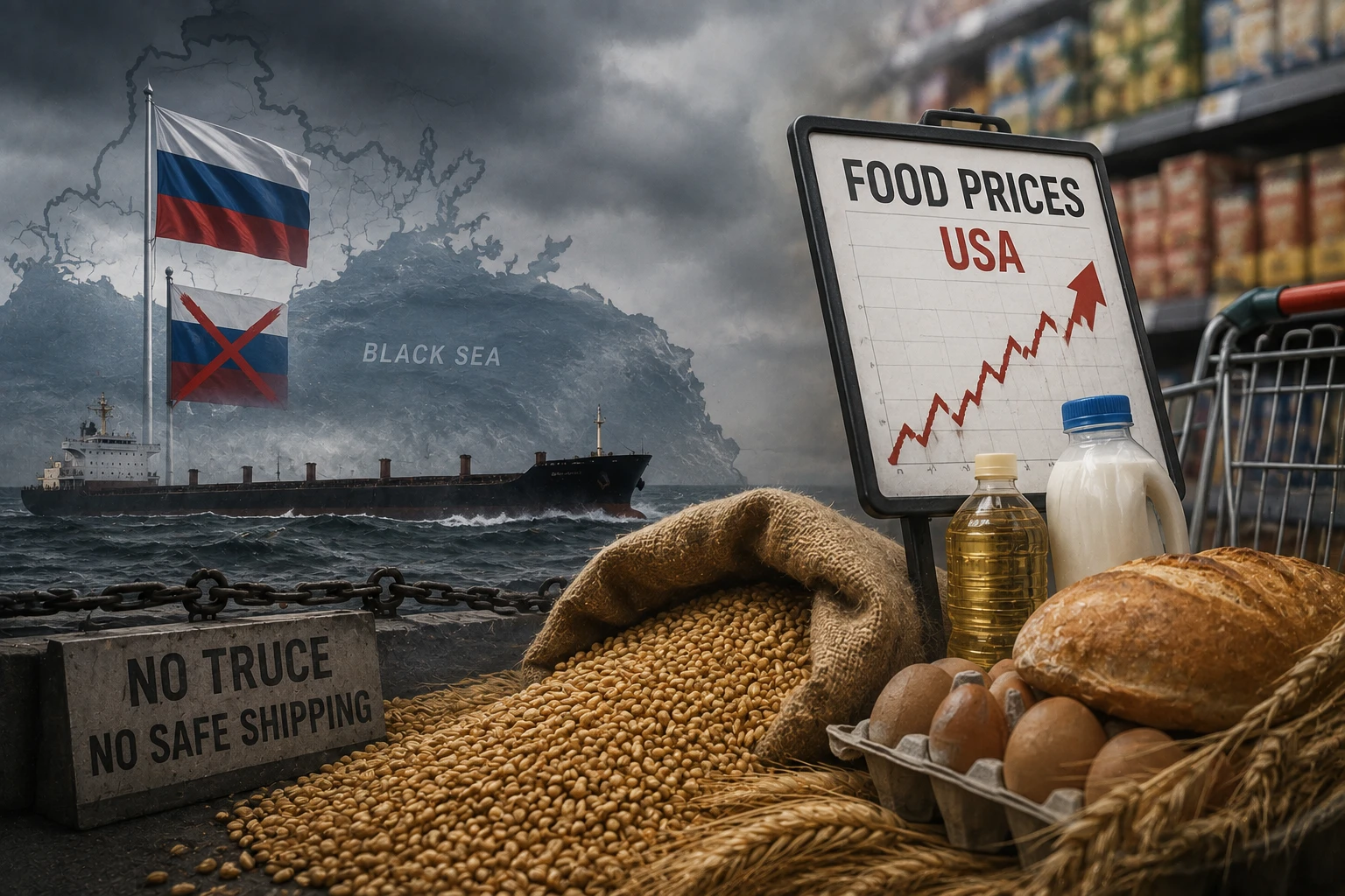 Отказ России от перемирия в Черном море грозит США ростом цен на продукты