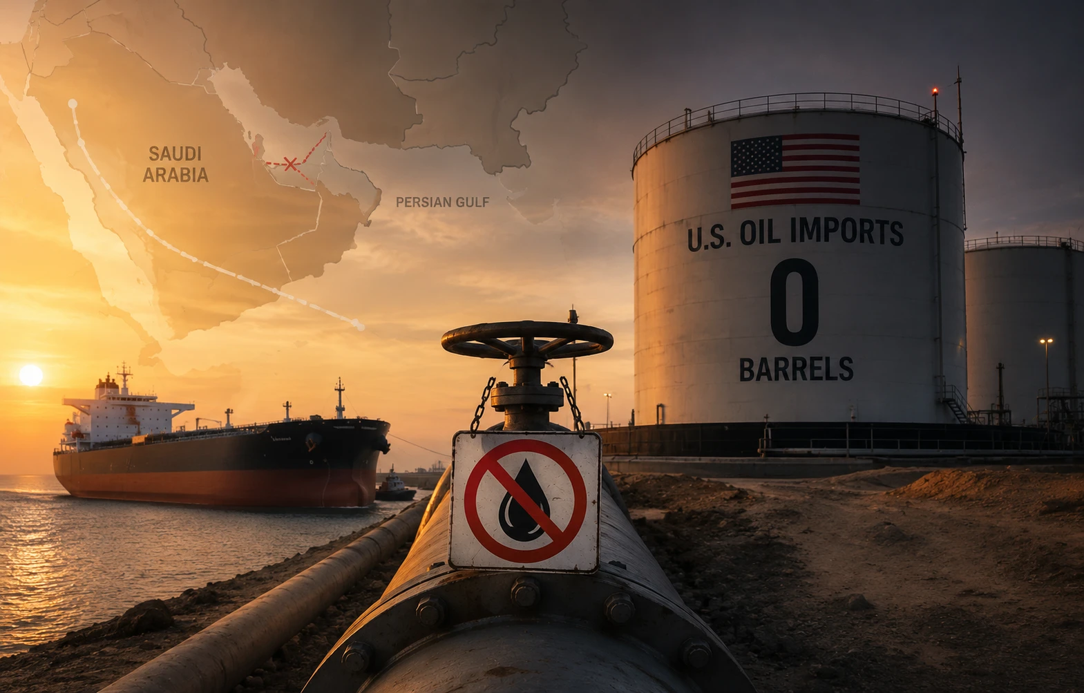 Поставки саудовской нефти в США упали до нуля впервые с 1985 года