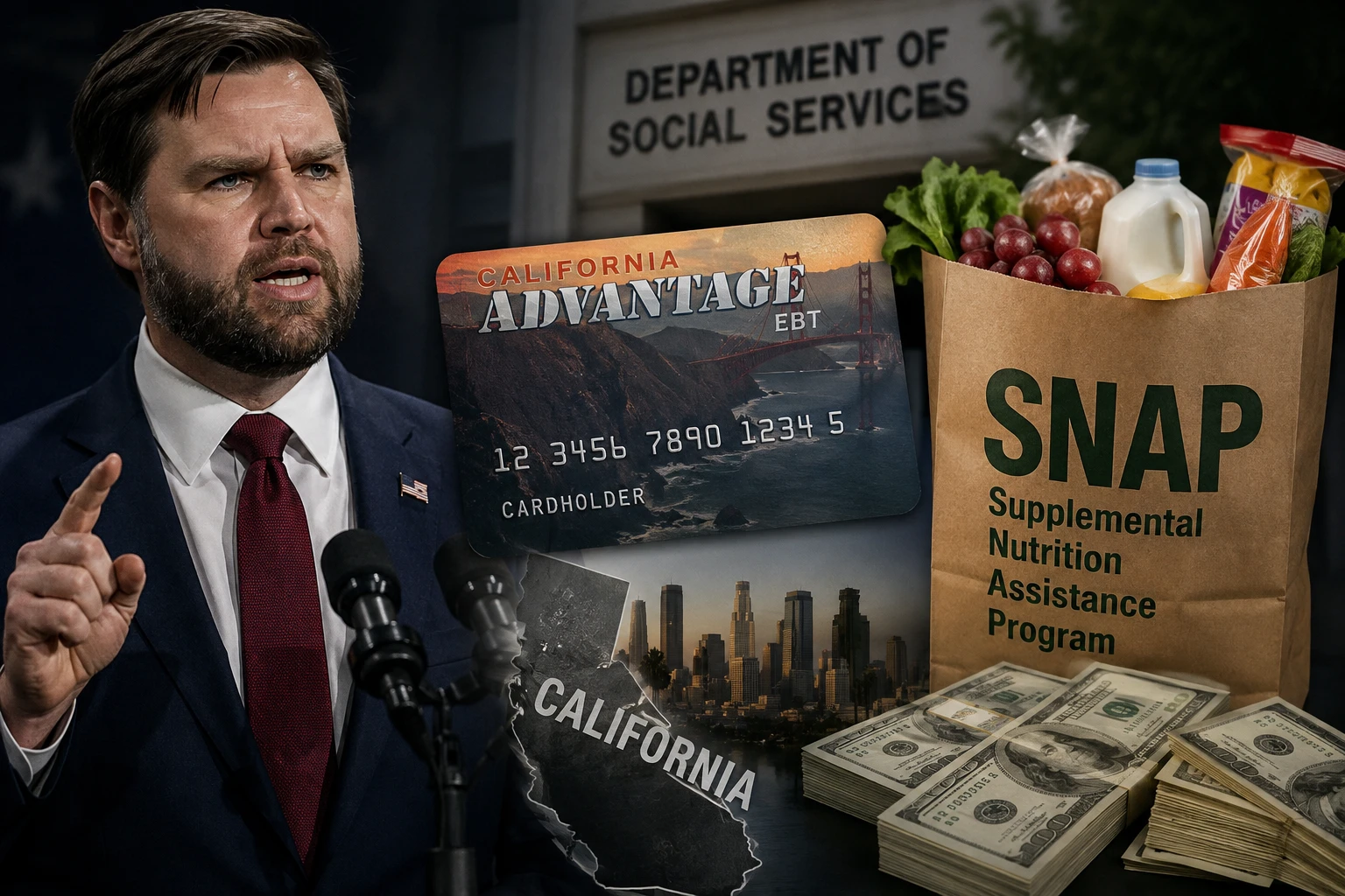 Джей Ди Вэнс обвинил калифорнийских малоимущих в мошенничестве с food stamps