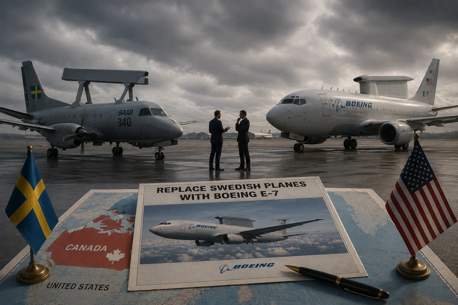 США пытались убедить Канаду заменить шведские самолеты на Boeing E-7