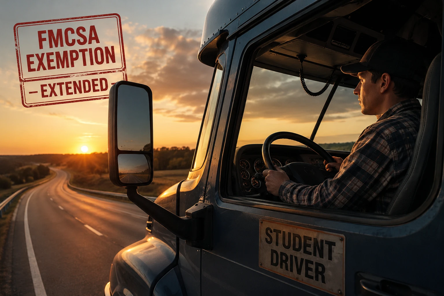 FMCSA продлила исключение, позволяющее ученикам-водителям ехать без инструктора в кабине